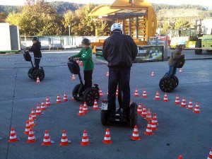 Segway-Parcours im Rahmen des Mitarbeiterfests der Tübinger Firm