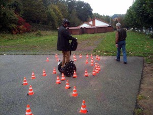 Segway-Parcours im Rahmen des Mitarbeiterfests der Tübinger Firm